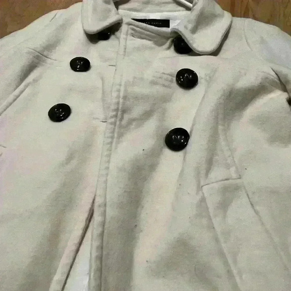 Zara Womens White Peacoat Size Medium - Picture 7 of 14